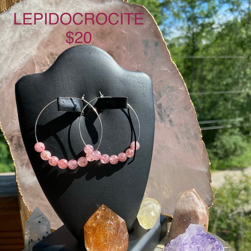 Sterling Silver Genuine Lepidocrocite Earrings